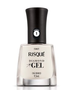 Esmalte Risque Diamond Gel Chá Branco