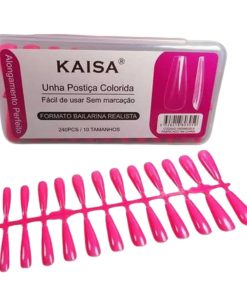 UNHA POSTICA COLORIDA COR ROSA  PINK