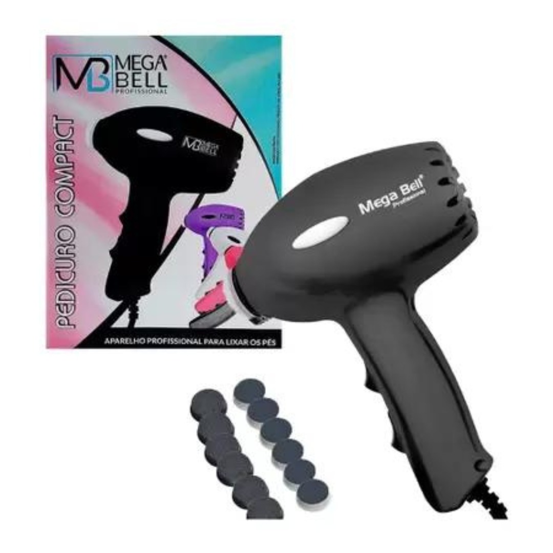 AP.PEDICURO COMPACT PRETO 127V