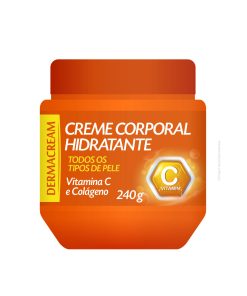 Creme Corporal Vitamina C e Colageno DERMACREAM 240g