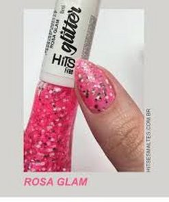 Esmalte Rosa Glam Glitter HITS